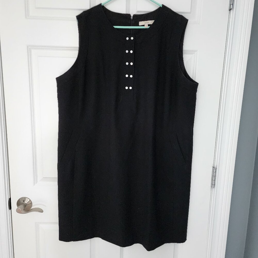 Lark & Ro sleeveless black dress with pockets - Size 22W